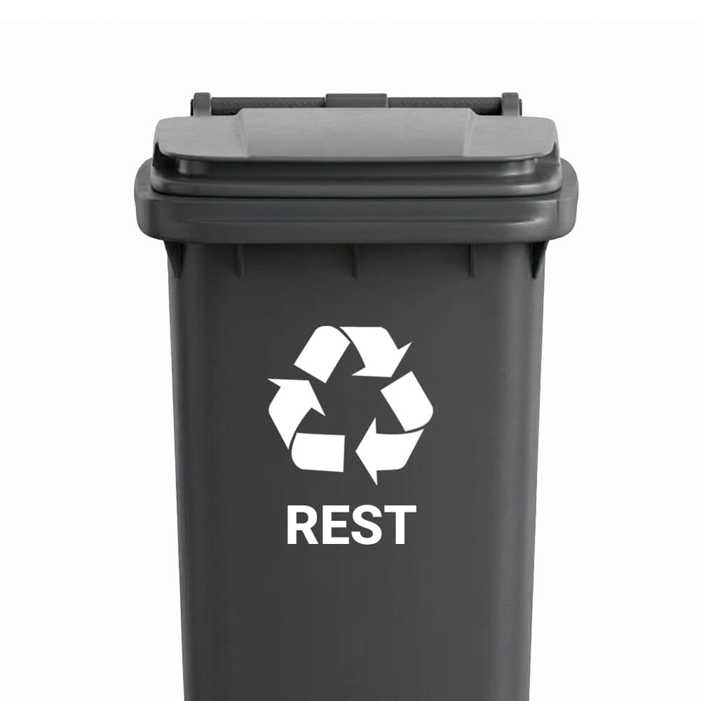 Restafval - Container / Kliko sticker - vinyl sticker kopen bij De Stickerbaas