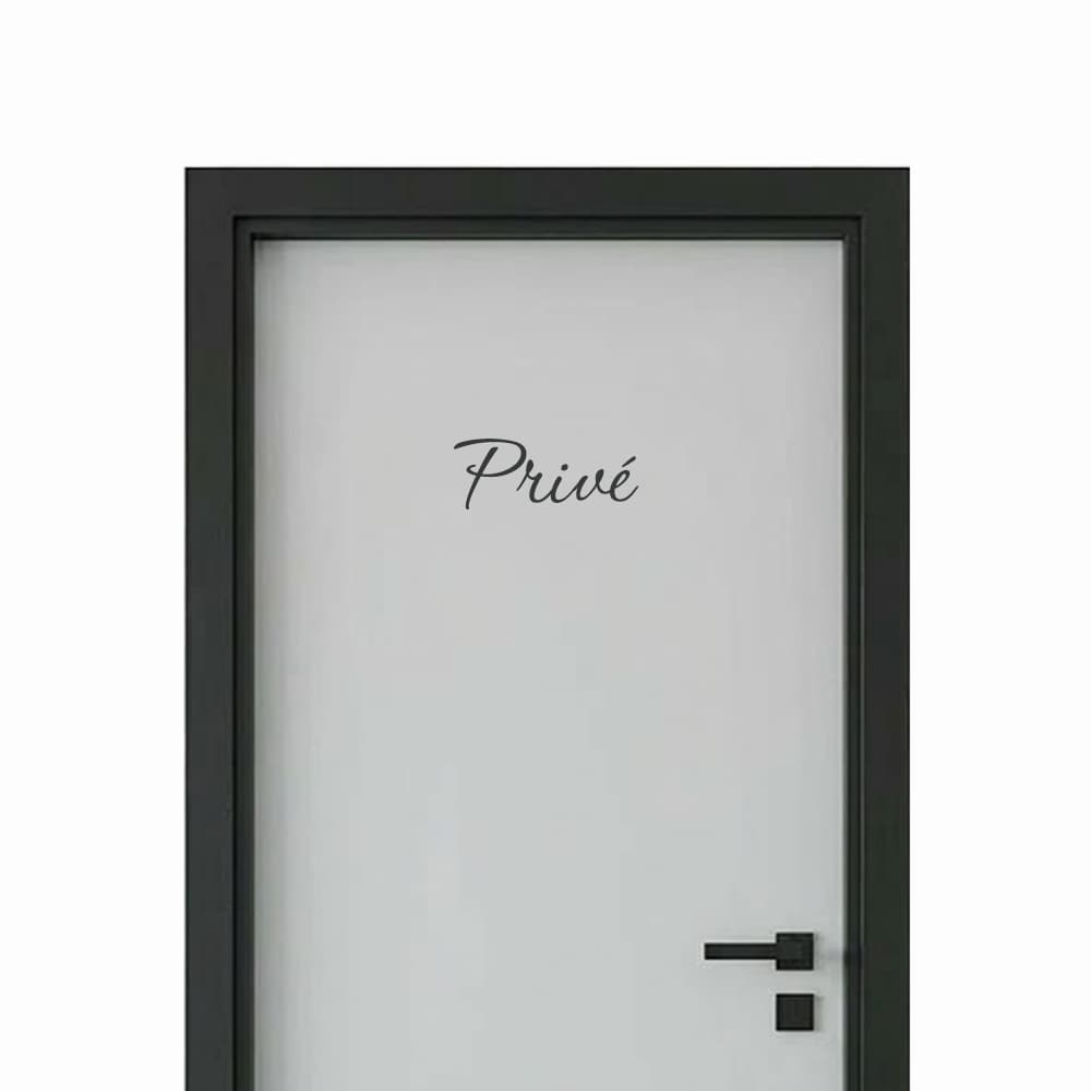 Prive deursticker - Sierlijke letters - vinyl sticker kopen bij De Stickerbaas
