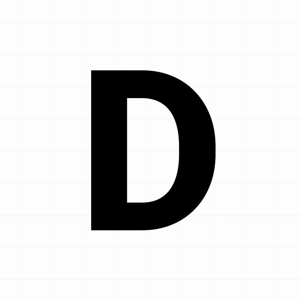 Letter sticker: D - Losse plakletter - vinyl sticker kopen bij De Stickerbaas