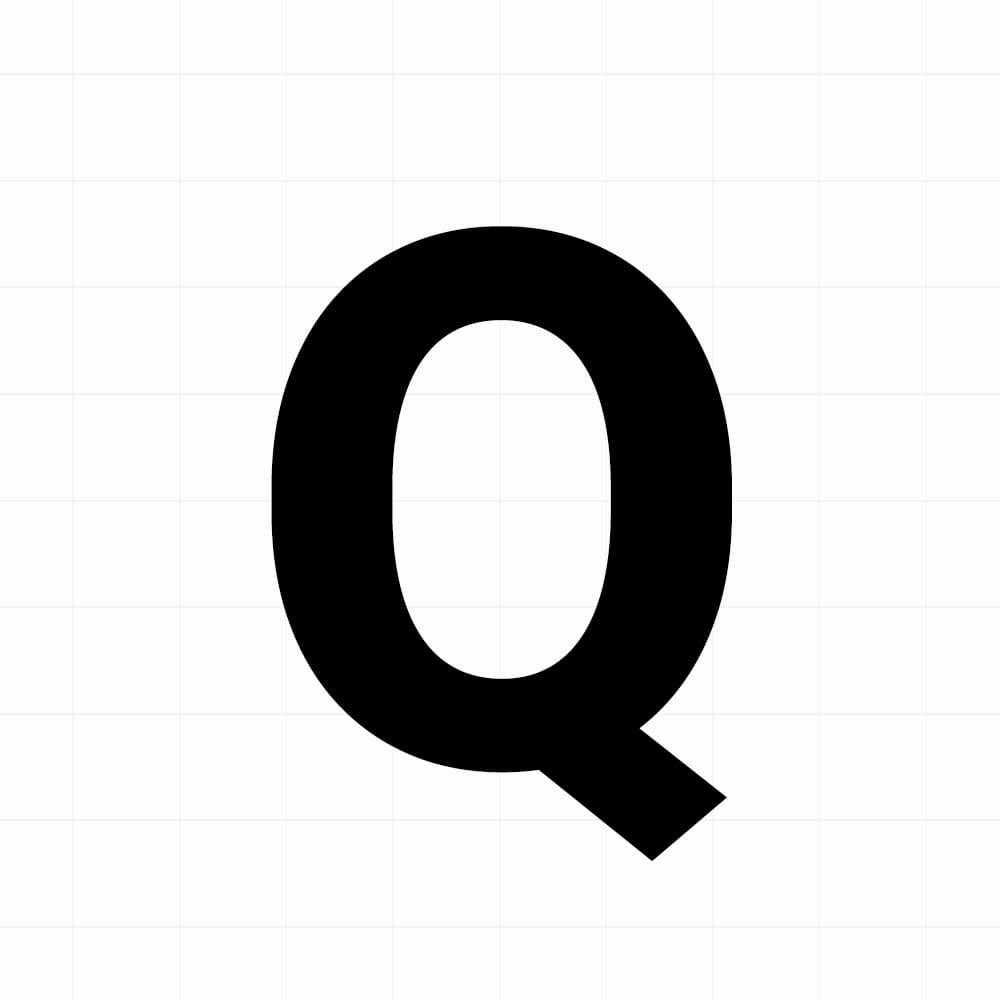 Letter sticker: Q - Losse plakletter - vinyl sticker kopen bij De Stickerbaas
