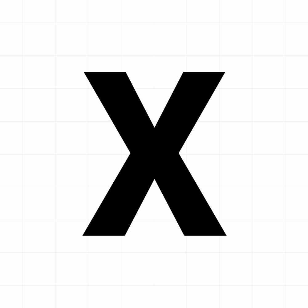 Letter sticker: X - Losse plakletter - vinyl sticker kopen bij De Stickerbaas