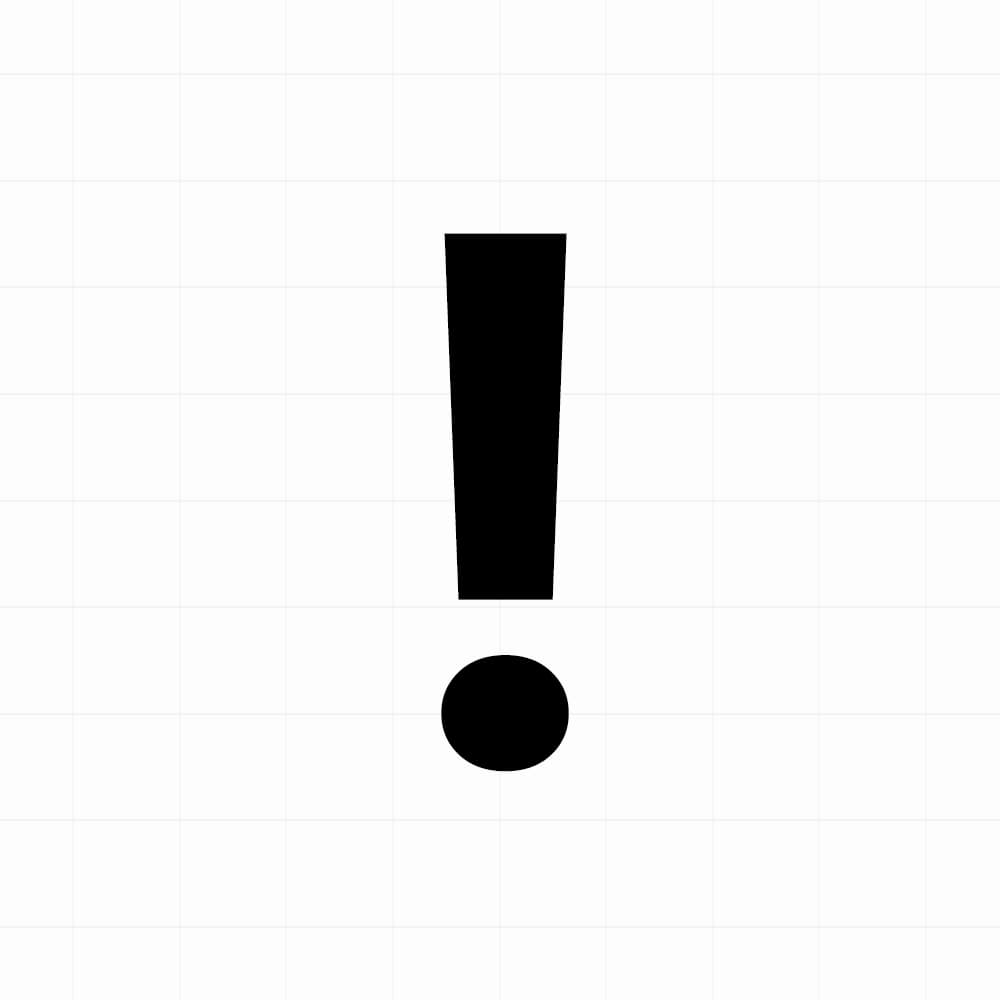 Uitroepteken sticker - Losse plakletter - vinyl sticker kopen bij De Stickerbaas