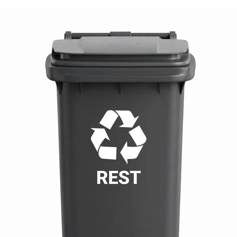 Restafval - Container / Kliko sticker - vinyl sticker op maat kopen bij De Stickerbaas